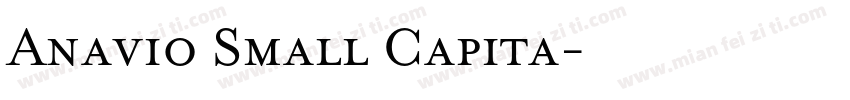 Anavio Small Capita字体转换